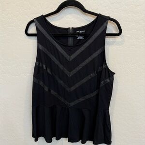 Lane Bryant black peplum top